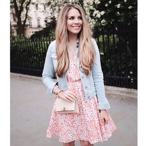 CeCe Pink Floral A-Line Dress